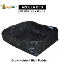 AgriRich Azolla Cultivation Bed 350 GSM 4ft x 4ft x 1ft (Black)